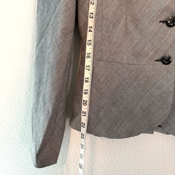 Moda International Plaid Peplum Fitted Blazer Size 12 - Picture 2 of 8